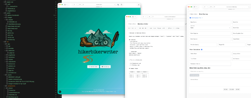 Screenshot of the development process